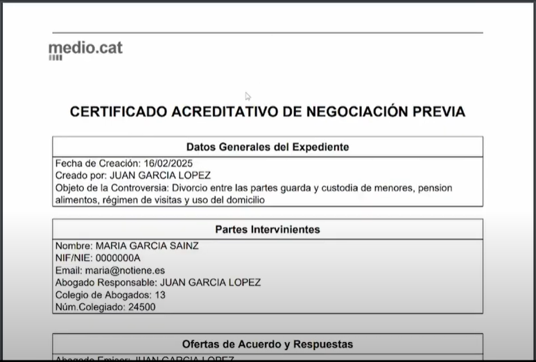 Certificado de negociación